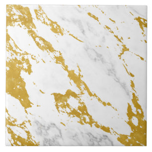 Elegant Marble style6 - Gold and White Tile