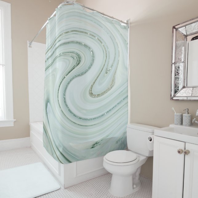 Elegant Marble Swirl Glitter Pattern Sparkle Glam (In Situ)