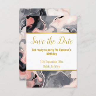 ELEGANT MARBLE SWIRL RESPONSE RSVP CARD