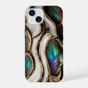 Elegant Marble Texture Abalone Stones Luxury iPhone 15 Case