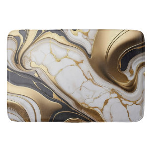 Elegant Marble Texture Bath Mat
