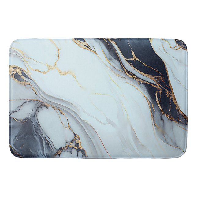 Elegant Marble Texture Bath Mat (Front)