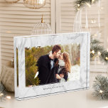 Elegant Marble Texture Frame Photo Block<br><div class="desc">Beautiful personalized photo design.</div>