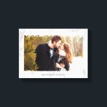 Elegant Marble Texture Frame Photo Canvas Print<br><div class="desc">Personalize it with your wedding date,  family name,  or any text of your choice for a beautiful and unique piece of wall art.</div>