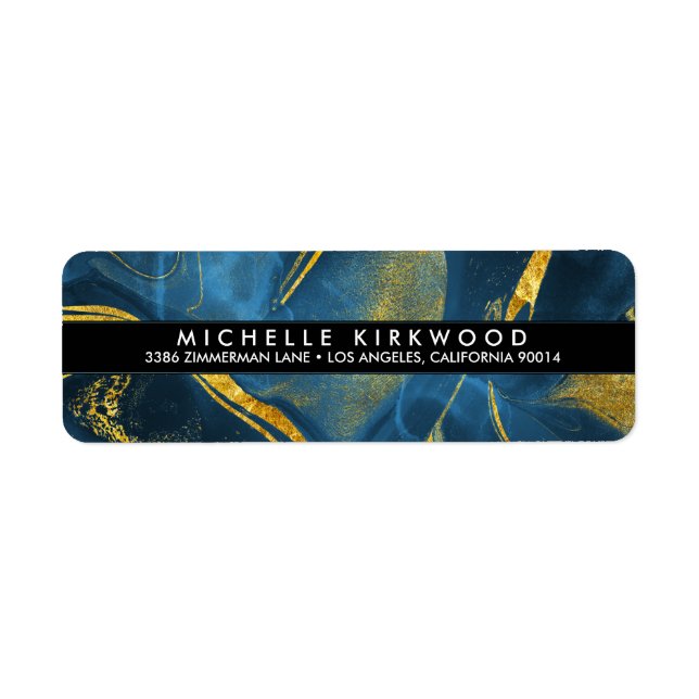 Elegant Marble Texture Return Address (Front)