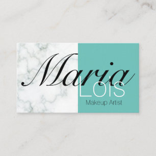 Elegant Marble Two Tone Makeup Artistry Business C Business Card