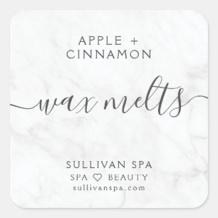 Elegant Marble Wax Melts Label