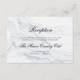 Elegant Marble Wedding Reception Enclosure Cards