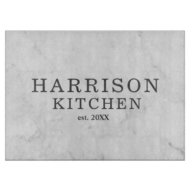 Elegant Marble Weddings Kitchen Custom Cutting Boa Board (Front)