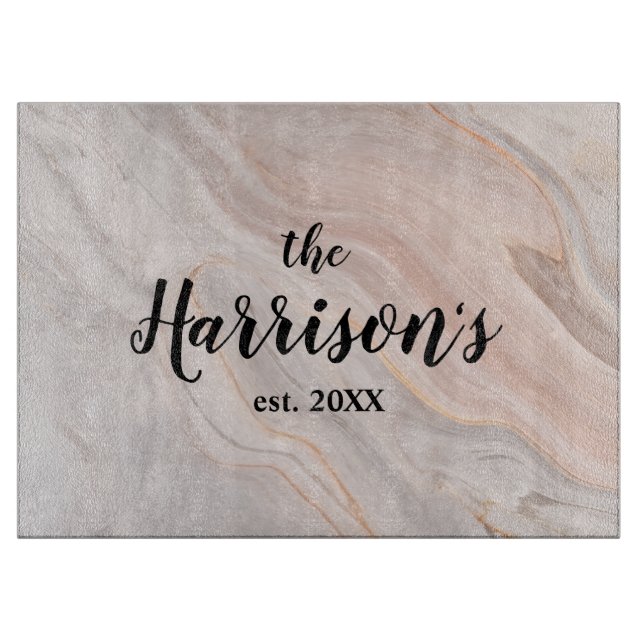 Elegant Marble Weddings Kitchen Custom Cutting Boa Cutting Board (Front)