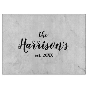 Elegant Marble Weddings Kitchen Custom Cutting Board