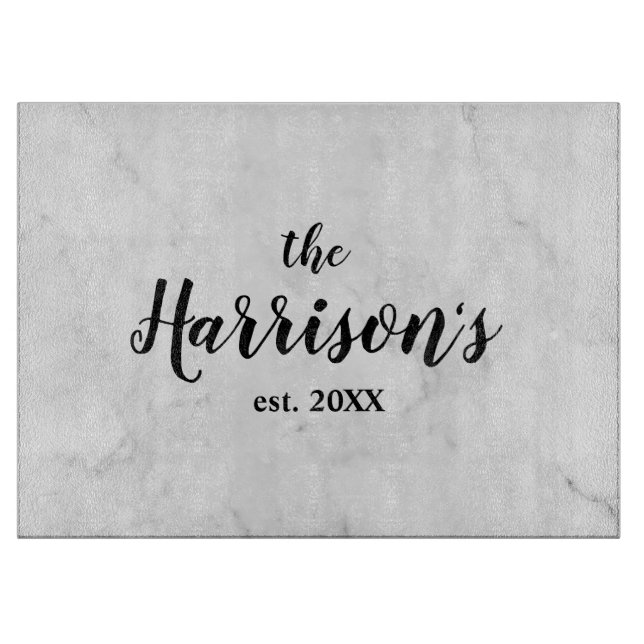Elegant Marble Weddings Kitchen Custom Cutting Board (Front)