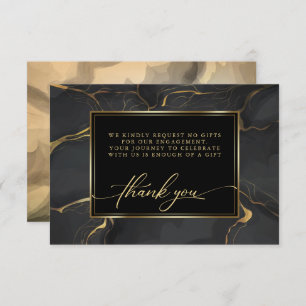 Elegant Marbled Gold and Black RSVP Card