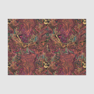 Elegant marbled tissue paper, warm autumn swirls tissue paper
