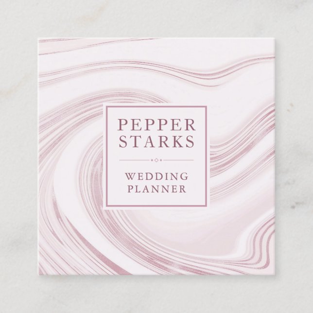 Elégant marbre Abstrait Aquarelle | CARTE DE VISIT (Devant)