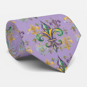 Elegant Mardi Gras Colors Tie