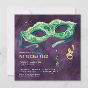 Elegant Mardi Gras Party Invitation