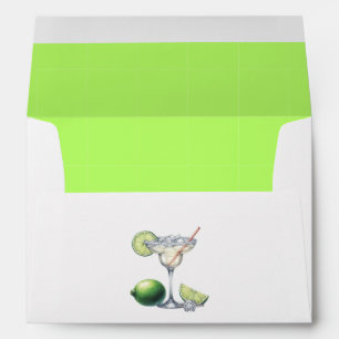 Elegant Margaritas and Matrimony Bridal Shower Envelope