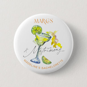 Elegant Margs & Matrimony Bachelorette Weekend 2 Inch Round Button