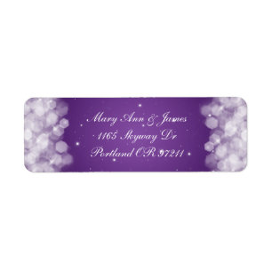 Elégant Mariage Adresse Party Sparkle Purple