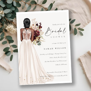 Élégant Mariage blanc Gown Invitation Fête des mar