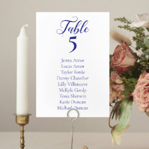 Elégant Mariage bleu de la marine Cartes de carte