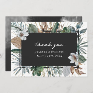 Élégant Mariage botanique tropical Merci photo