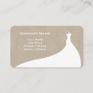 Élégant Mariage Burlap Carte de visite