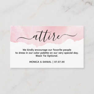 Élégant Mariage Carte de code vestimentaire de tou