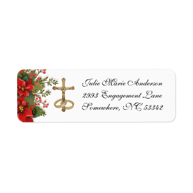 Élégant Mariage catholique de Poinsettia (Devant)
