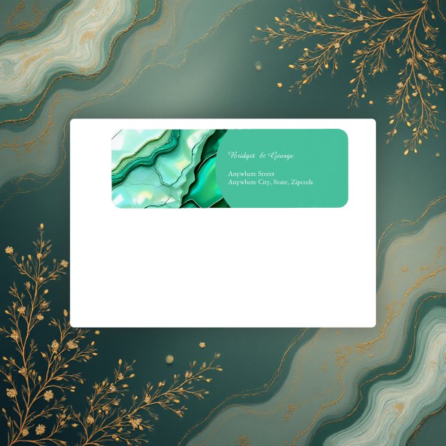 Elégant Mariage couleur marbre Turquoise Emerald (Créateur téléchargé)