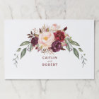 Elégant Mariage d'aquarelle rouge bordeaux