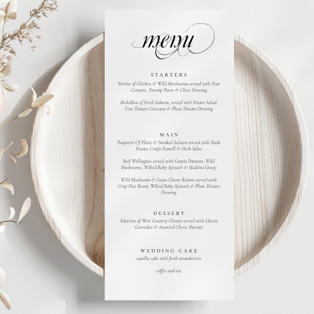 Élégant Mariage de calligraphie de menu (Créateur téléchargé)