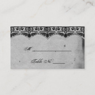 Élégant Mariage de dentelle gothique Cartes de pla