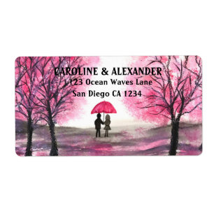 Elégant Mariage de fleurs de cerisier d'aquarelle