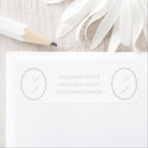 Élégant Mariage de monogramme pourpre doux