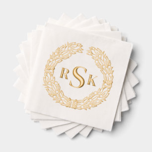 Élégant Mariage de monogramme traditionnel à couro