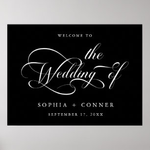 Élégant Mariage de script de charme Affiche de bie