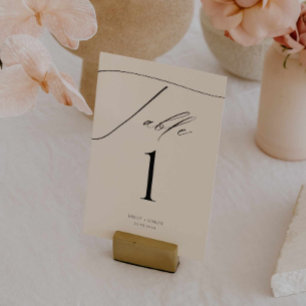 Élégant Mariage de script moderne Numéros de table