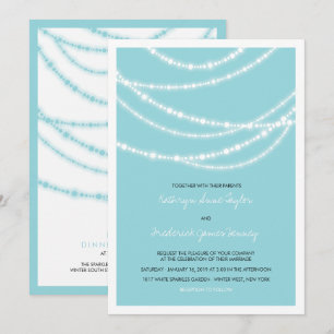 Élégant Mariage d'hiver Éclairé 2in1 Invitation