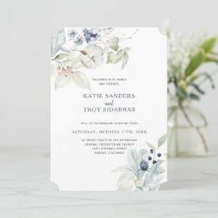 Elégant Mariage d'hiver Thème Invitations