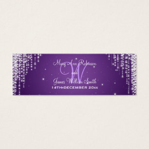 Elégant Mariage Favor Tag Nuit Éblouissant Violet