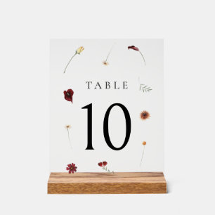 Élégant Mariage Fleur sauvage d'automne Numéro de