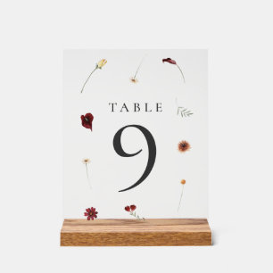 Élégant Mariage Fleur sauvage d'automne Numéro de