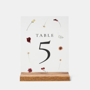 Élégant Mariage Fleur sauvage d'automne Numéro de
