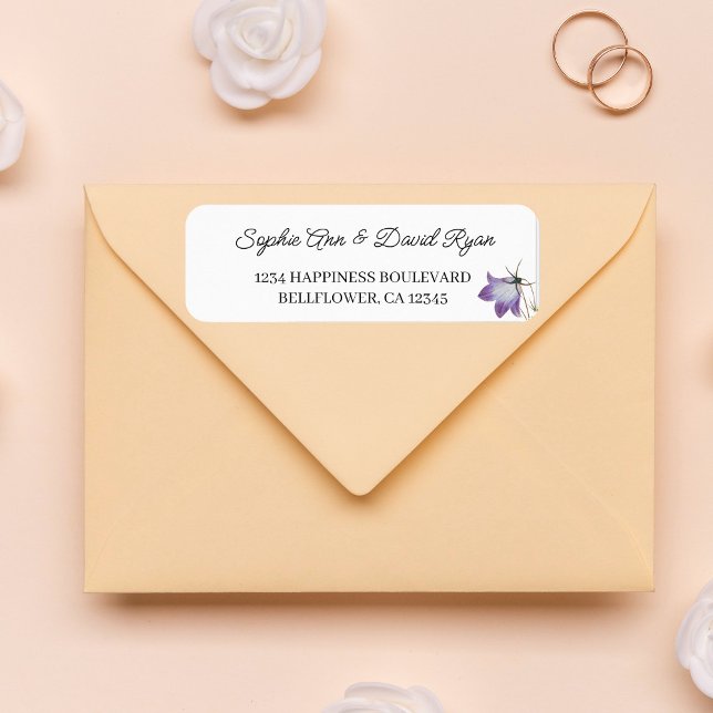 Élégant Mariage Floral Adresse de retour (Créateur téléchargé)