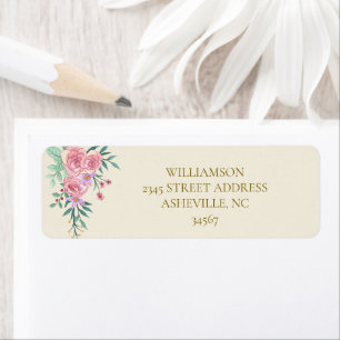 Élégant Mariage Floral Aquarelle Rose Pâle Boho