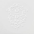 Élégant Mariage Floral Crest moderne