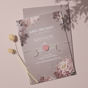 Élégant mariage floral Enregistrer la carte de dat