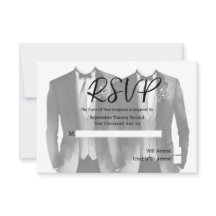 Elégant Mariage gay deux pièces en costume carte R